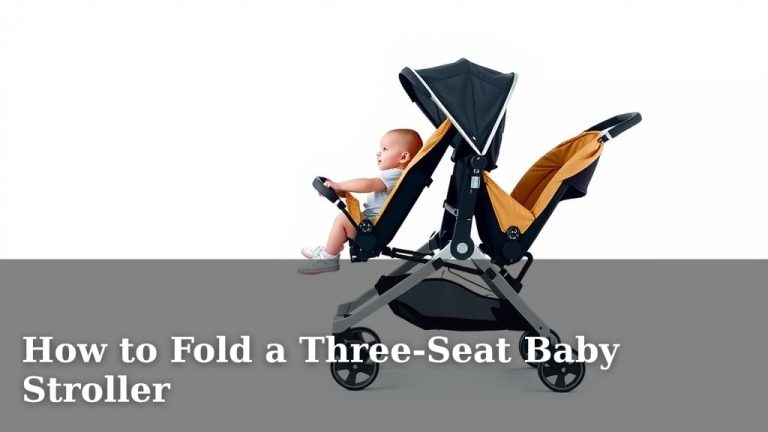 How to Fold a Three-Seat Baby Stroller