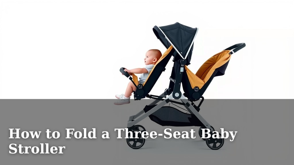 How to Fold a Three-Seat Baby Stroller