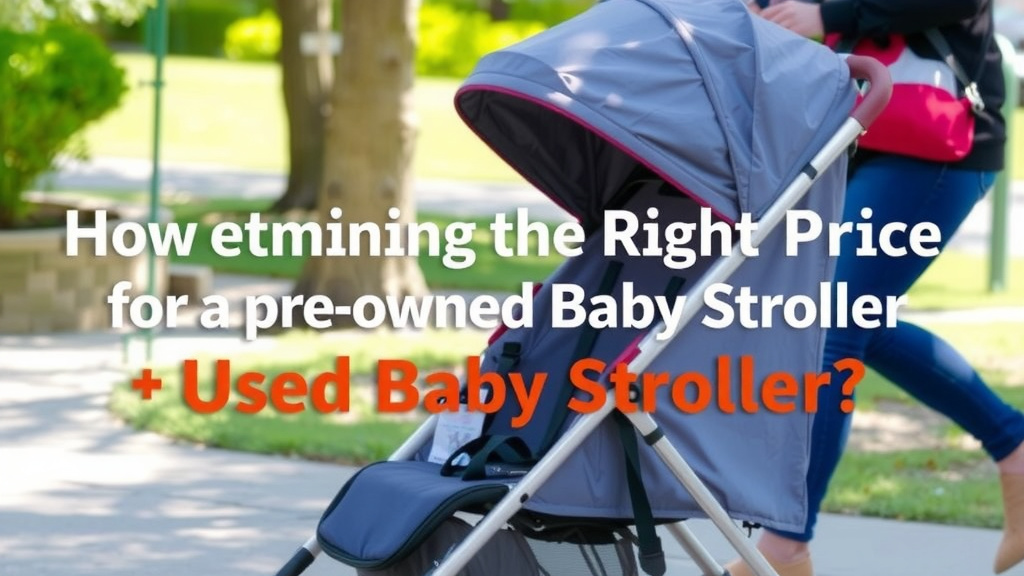 Determining the Right Price for a Pre-Owned Baby Stroller