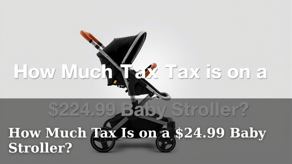 How Much Tax Is on a $24.99 Baby Stroller?