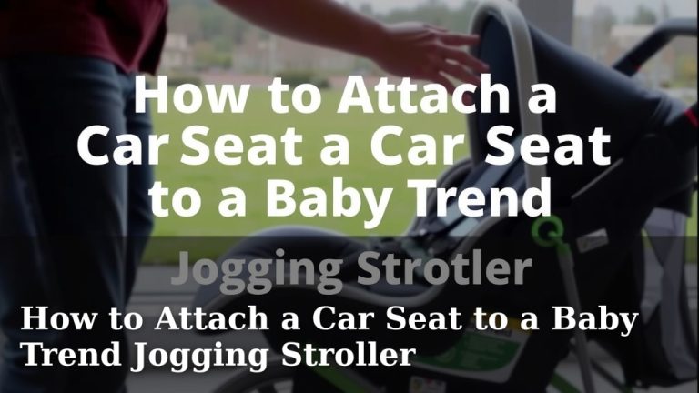 How to Attach a Car Seat to a Baby Trend Jogging Stroller