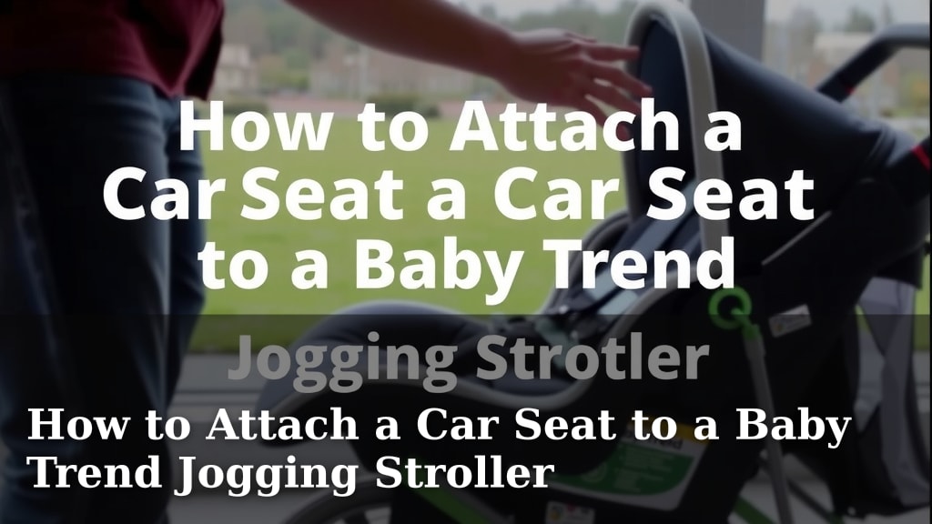 How to Attach a Car Seat to a Baby Trend Jogging Stroller